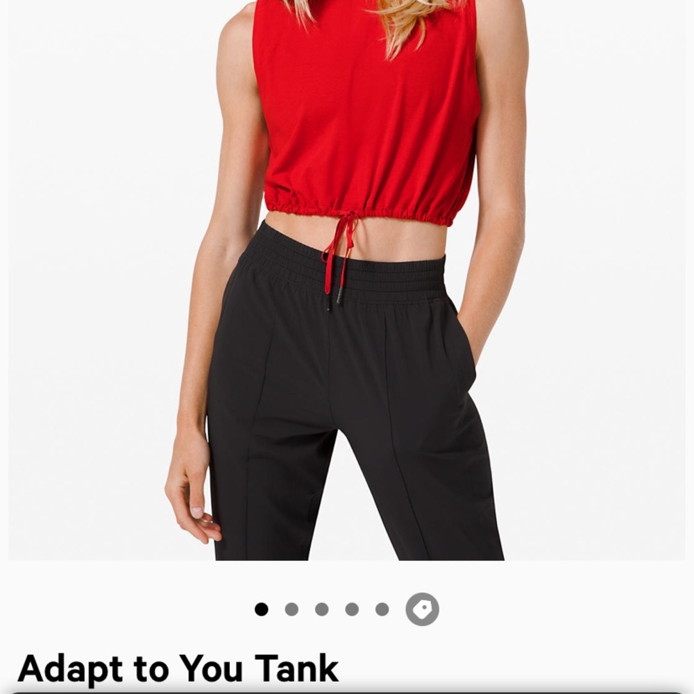 LULULEMON ADAPT TO YOU CROP TOP IN RED SZ 4